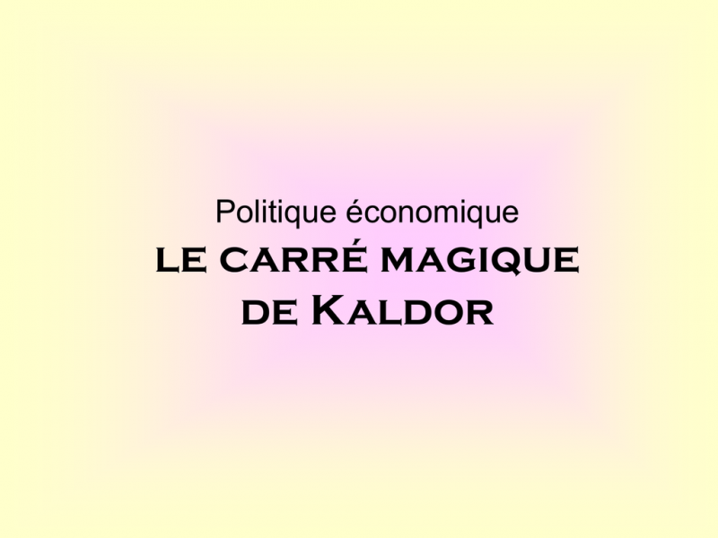 Explication sur le carré magique de Kaldor